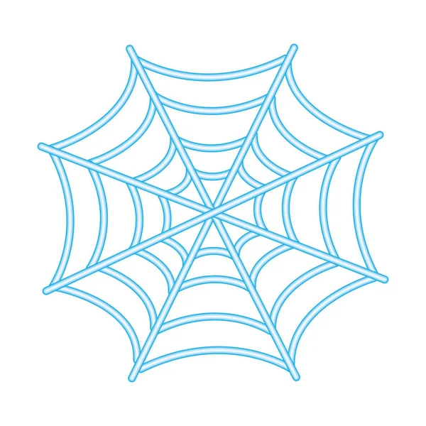 Halloween spider net icona stile neon — Vettoriale Stock