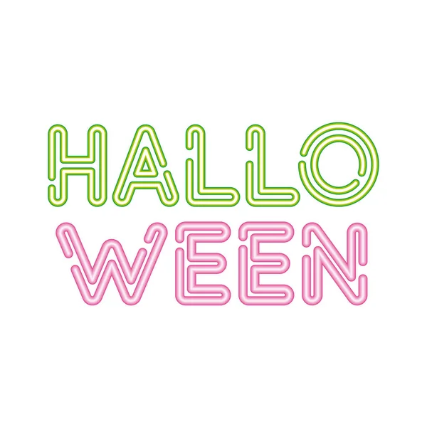 Halloween Wort Neon Stil-Ikone Stockillustration