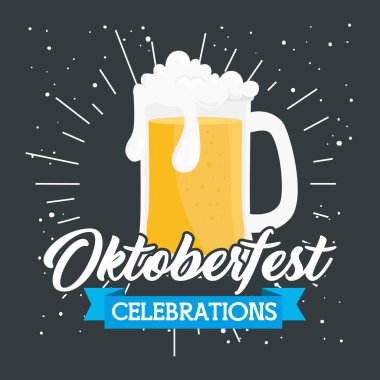 Pankart Oktoberfest festivali kutlaması kavanoz birayla