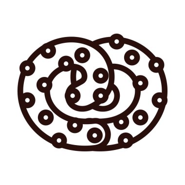 Lezzetli kraker çizgisi simgesi