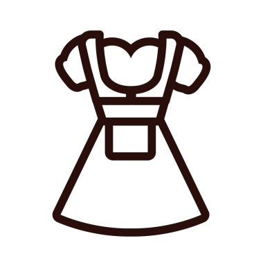 Kadınsı kostüm Oktoberfest çizgi simgesi