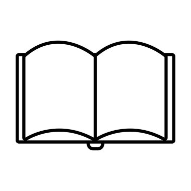 Kitap okulu açık çizgi simgesi