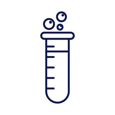 Tıbbi tüp test laboratuvar çizgisi simgesi