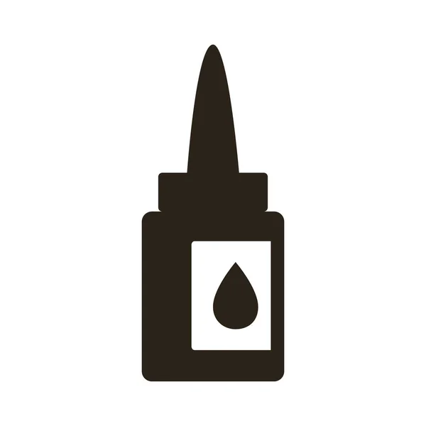 Medicamento dropper silueta icono de estilo — Archivo Imágenes Vectoriales