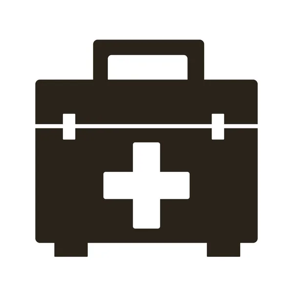 Medicine drug kit silhouette style icon — Stock Vector