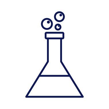 Tıbbi tüp test tüpü laboratuvar çizgisi simgesi