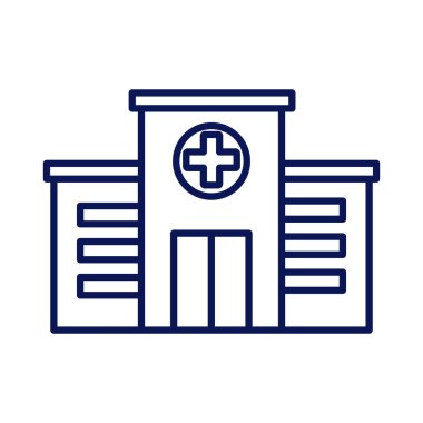 Hastane inşa çizgisi tarzı simgesi