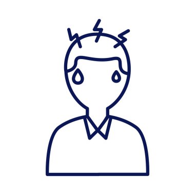 Humma çizgisi tarzı simgesi olan adam