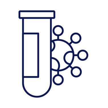 covid19 parçacık tüp test çizgisi biçimi simgesi