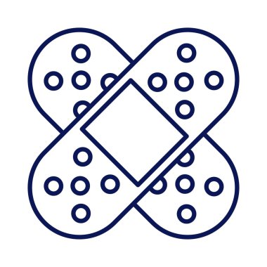 tıbbi tedavi bant satır biçimi simgesi