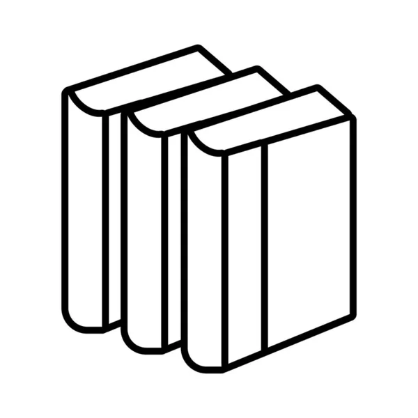 Stapel Lehrbücher Schule Linie Stil-Symbol — Stockvektor