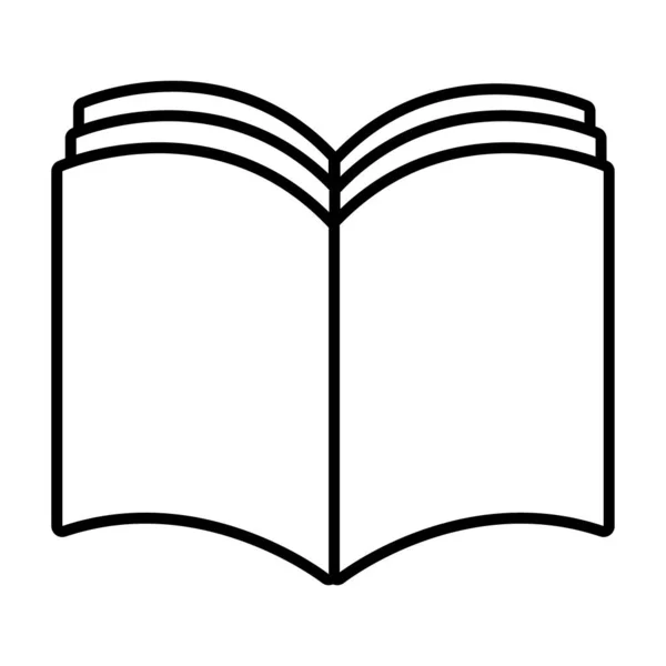 Livro escola ícone de estilo de linha aberta —  Vetores de Stock