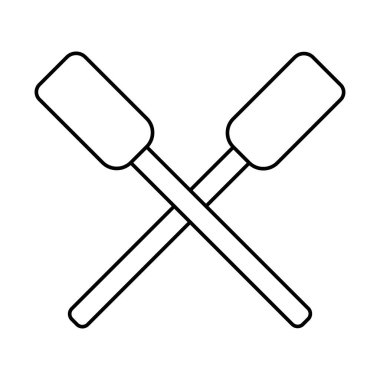 tahta kürek çizgisi biçimi simgesi