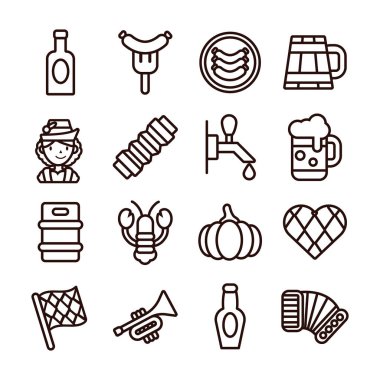 On altı oktoberfest set simgesi demeti