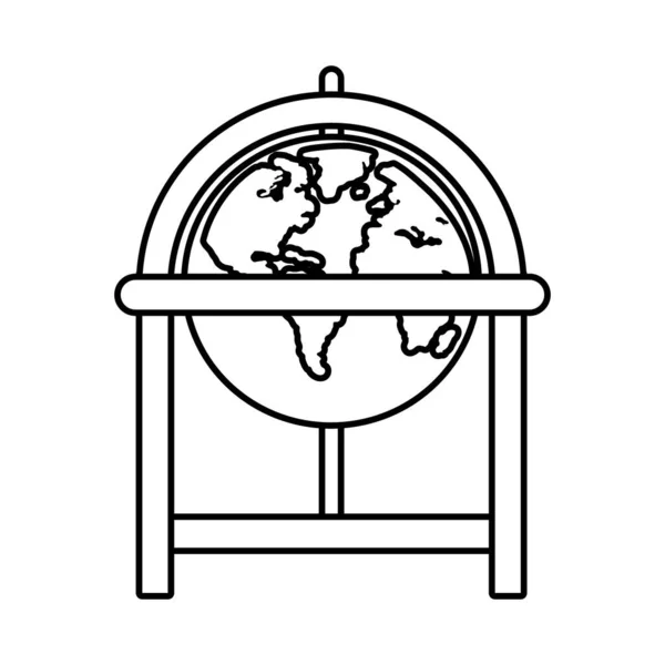 Retro dünya haritası biçimi — Stok Vektör