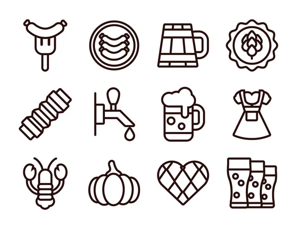 12 oktoberfest set simgesi demeti