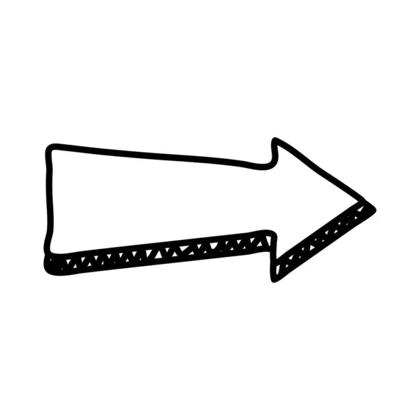 Flecha derecha dirección línea estilo — Vector de stock