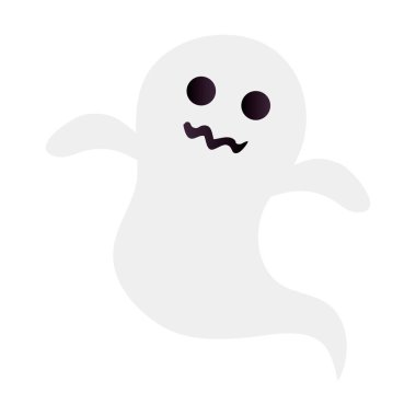 Cadılar Bayramı hayalet çizgi film vektör tasarımı