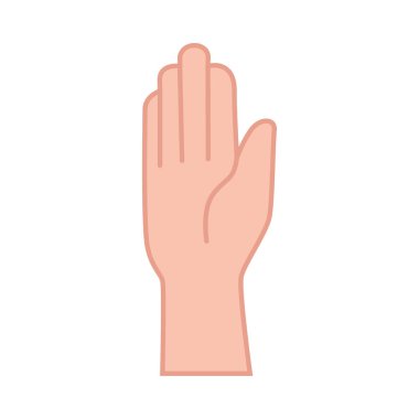 El vektör tasarımı ile izole edilmiş işaret