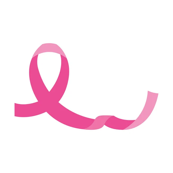 Rosa band bröstcancer medvetenhet vektor design — Stock vektor