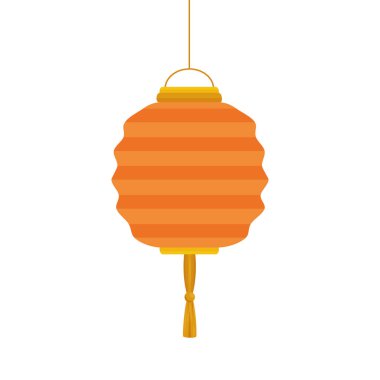 İzole edilmiş Çin turuncu fener vektör tasarımı