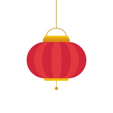 İzole edilmiş Çin kırmızı fener vektör tasarımı