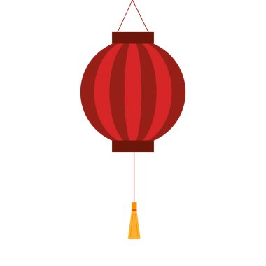 İzole edilmiş Çin kırmızı fener vektör tasarımı