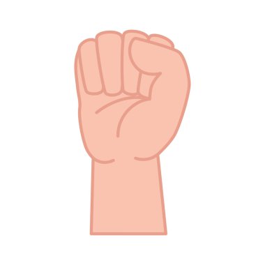 İzole edilmiş yumruk vektör tasarımı