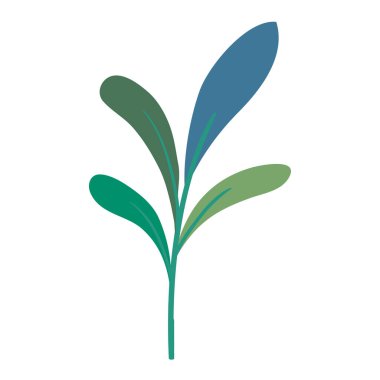 İzole edilmiş yeşil yapraklar vektör tasarımı