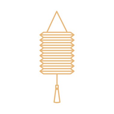 İzole edilmiş Çin altın fener vektör tasarımı