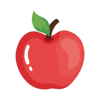 İzole elma meyve vektör tasarımı