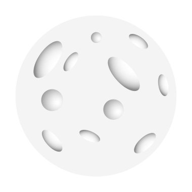 Ayın izole edilmiş ikon vektör tasarımı