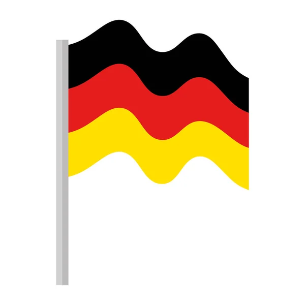 Diseño aislado de vectores de bandera de Alemania — Vector de stock