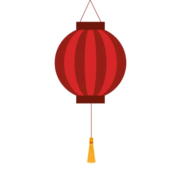 Изолированный китайский красный фонарь векторный дизайн — стоковый вектор