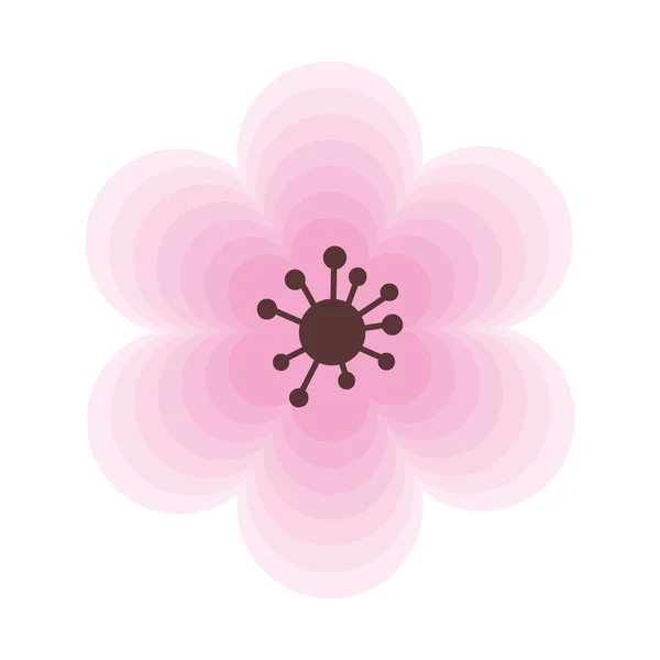 Design de vetor ícone de flor rosa — Vetor de Stock