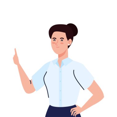 Avatar kadın karikatür vektör tasarımı