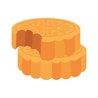 Mutlu sonbahar ortası festival vektör tasarımlı ay çörekleri