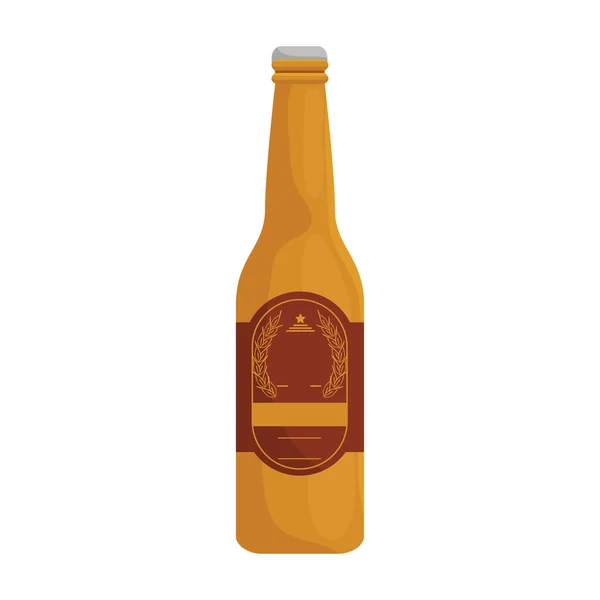 Design vettoriale bottiglia di birra isolata — Vettoriale Stock