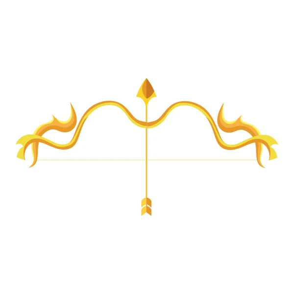 Arco adorno de oro con diseño de vectores de flecha — Archivo Imágenes Vectoriales