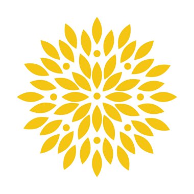 sarı soyut çiçek vektör tasarımı