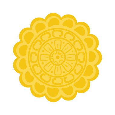 Mutlu sonbahar ortası festival vektör tasarımlı ay çöreği