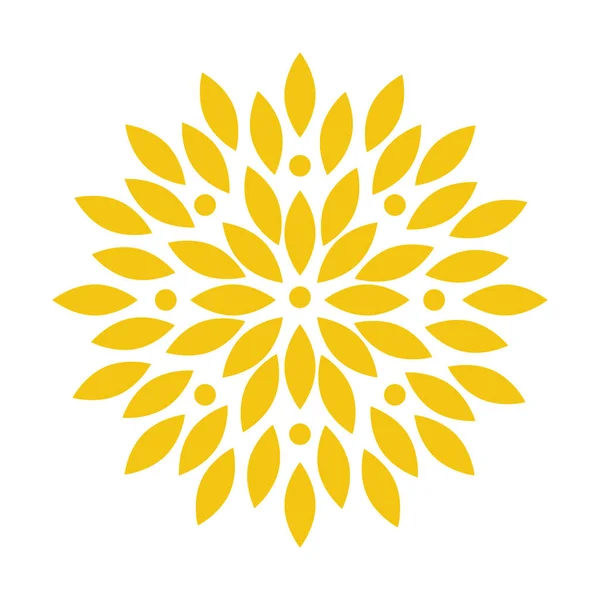 Żółty abstrakcyjny kwiat wektor wzór — Wektor stockowy
