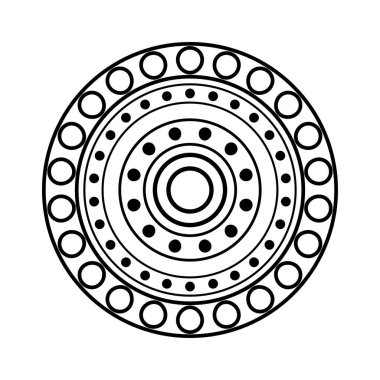 mandala çizgisi biçim vektör tasarımı