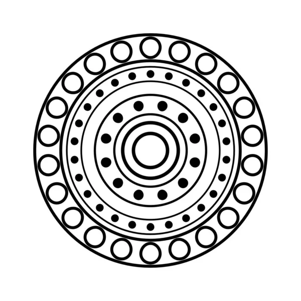 Mandala ligne style icône vectoriel design — Image vectorielle