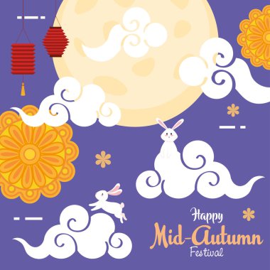 # Mutlu sonbahar ortası festivalinin # # Tavşanlar ve ay çörekleri #