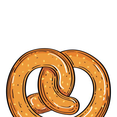 İzole simit vektör tasarımı
