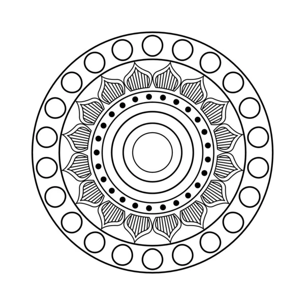 Mandala línea estilo icono vector diseño — Vector de stock