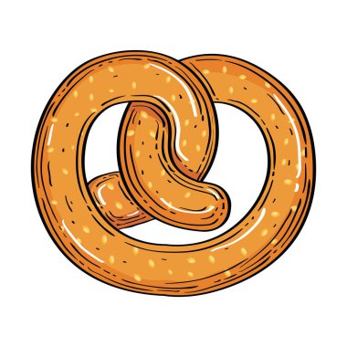 İzole simit vektör tasarımı