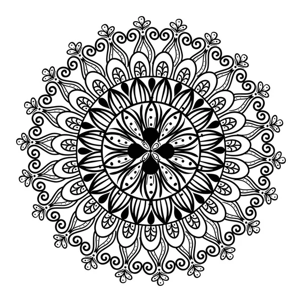 Círculo mandala no fundo branco, vintage mandala de luxo — Vetor de Stock