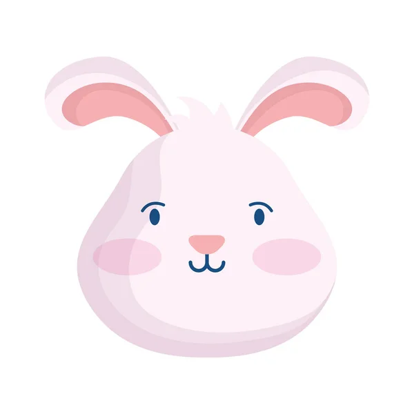 かわいいイースターウサギの頭のキャラクター — ストックベクタ